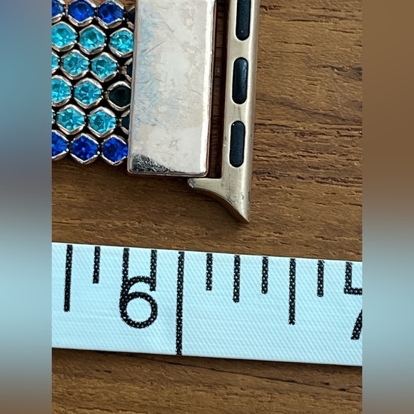 FresherAcc Apple Watch Band 6 Row Blue Rhinestones - Picture 6 of 8